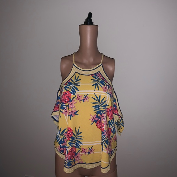 Flying Tomato Tops - Flying Tomato Yellow Floral Blouse